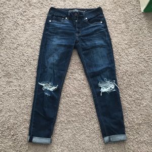 Ripped boyfriend jeans